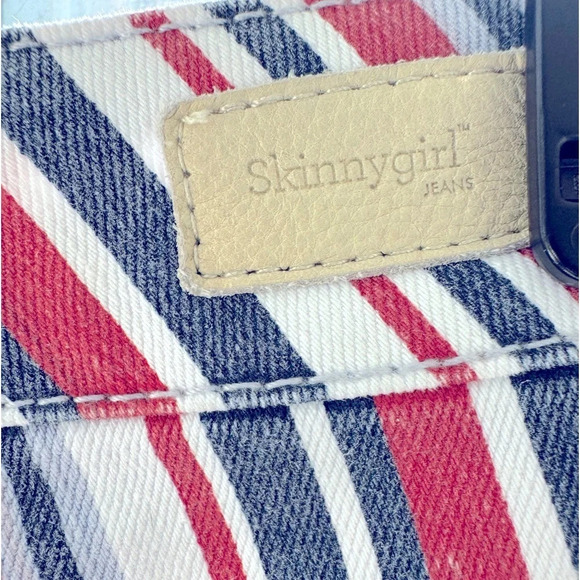 Skinny Girls Jeans 28/6 “Risk Taker” Red/White & Blue striped. EUC high rise. - Picture 6 of 11